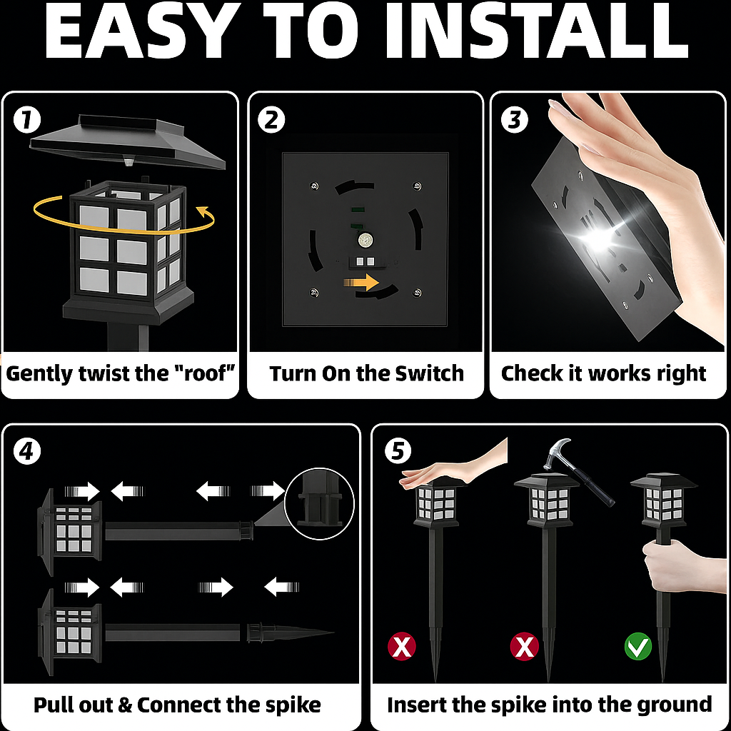 SunGlow LED Lawn Lights